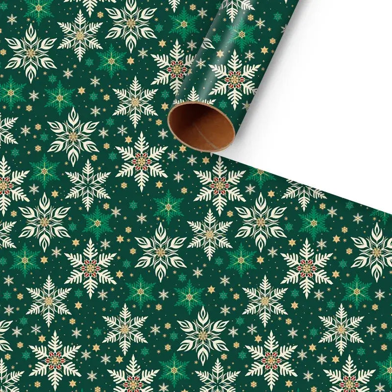 6-Piece Christmas Wrapping Paper Sheets 50x70cm - Red & Green Xmas Gift Wrap for Holiday Presents