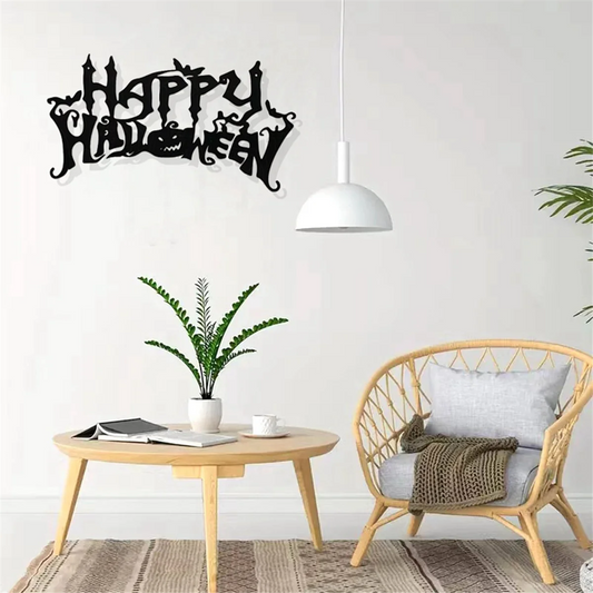 Halloween Theme Decor, Wall Art Decorations, Indoor Livingroom Black Classic Room Decor Wall Decor Metal Wall Hanging