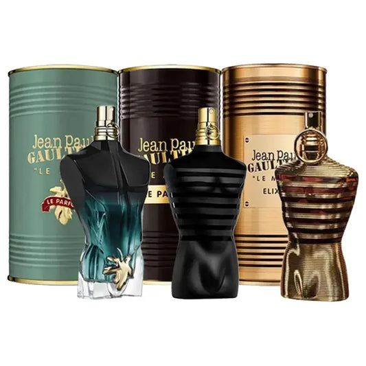 Jean Paul Gaultier Le Male Le Parfum - Eau de Parfum for Men - Bottles collection display