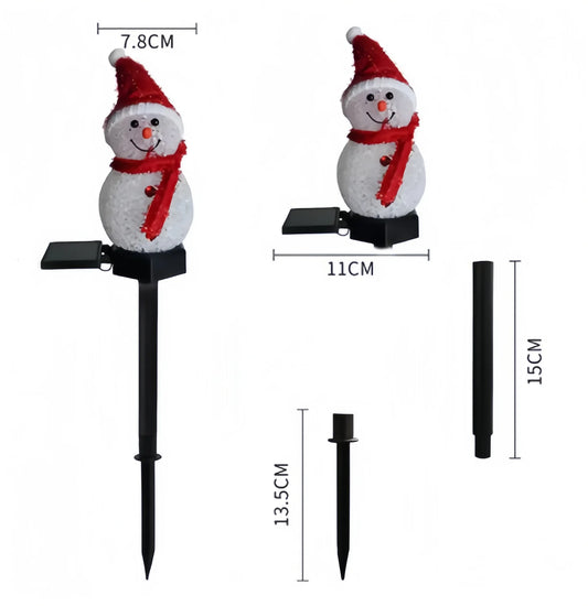 Solar Snowman Christmas Lights - Outdoor Lawn Decorations for Corridor, Terrace & Holiday Displays