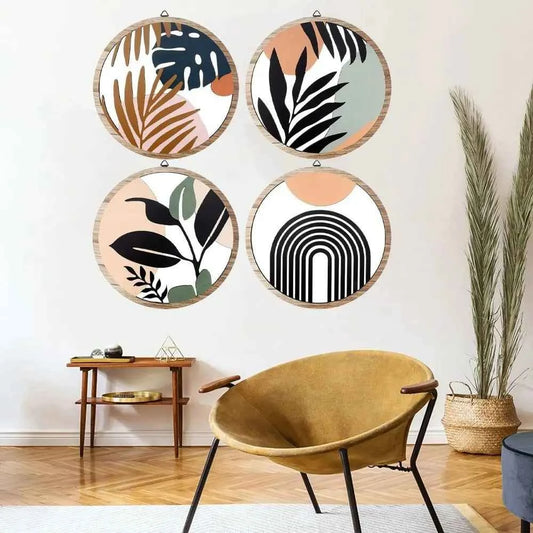 3/4pcs Home Decor Wooden Wall Decoration Cartoon Creative Wall Hanging Exquisite Art Background Pendant Gift