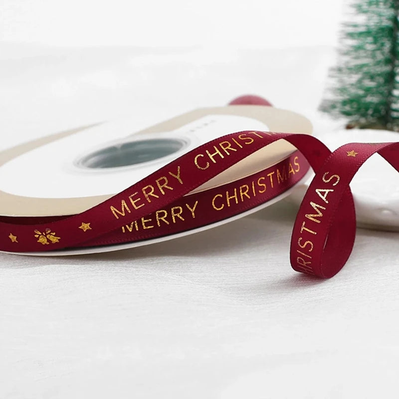 Christmas Ribbon Decoration - 5 Yards Premium Gift Wrapping & Tree Ornament Ribbon