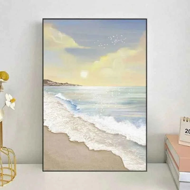 Spray Painting Living Room Wall Accents Frame Mural Nordic Simple Creative Bedroom Wall Art Beautiful Modern Home Decoration