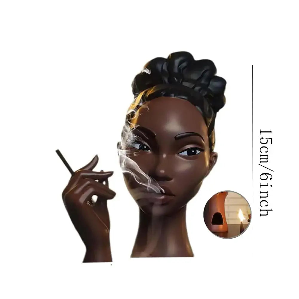 Artistic Woman Head Incense Burner - Airflow Aromatherapy Statue