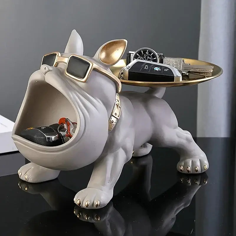 Bulldog Storage Box - Decorative Dog Figurine with Storage Space