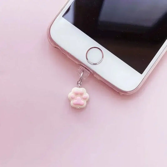Cute Claw Diamond Phone Dust Plug - Universal Charging Port Protector & Decorative Pendant