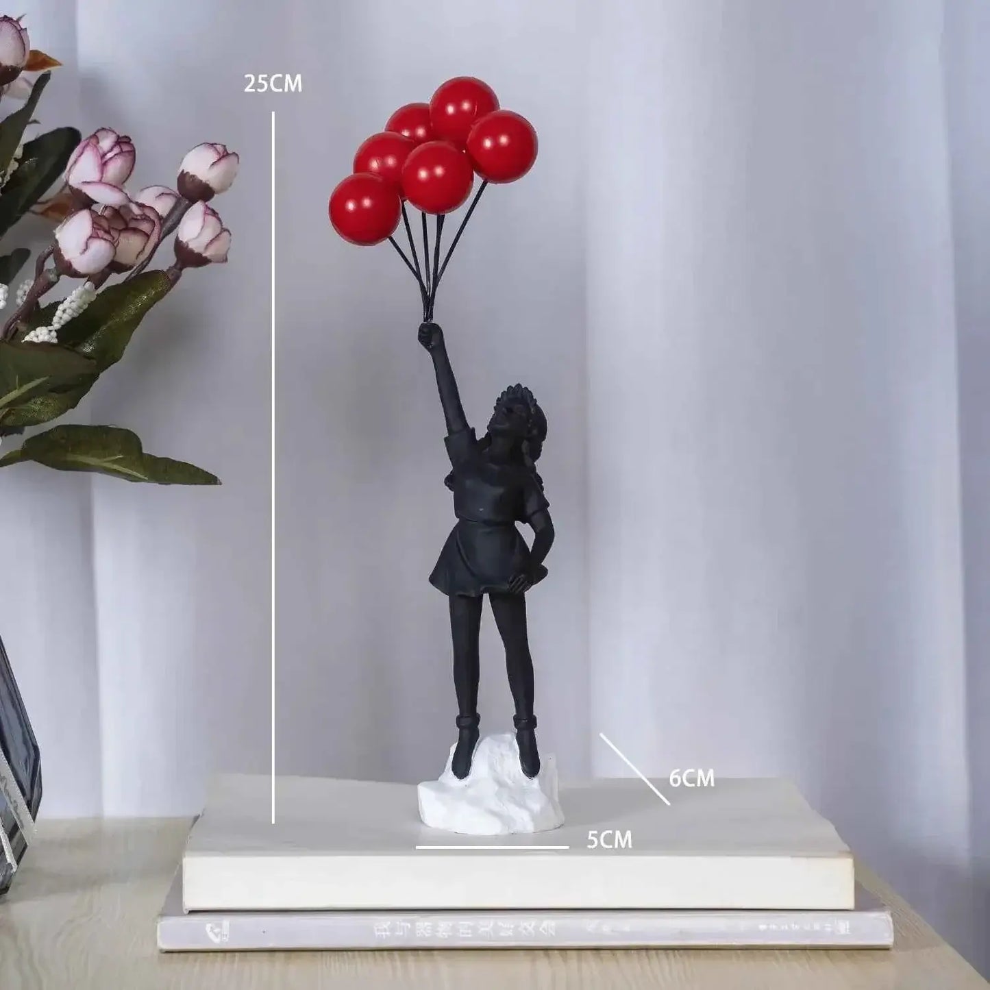 Home Decoration Room Decoration Creative Love Balloon Girl Sculpture Ornaments Abstract Modern Home Desktop Study Office Decor