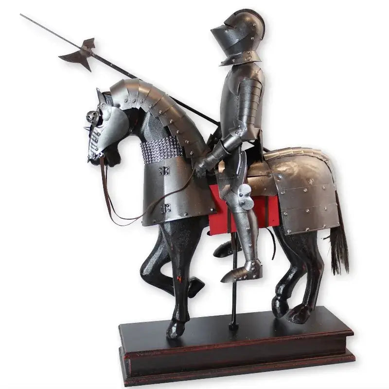 Medieval Knight Armor Figurine - Vintage European Home Decor Ornament