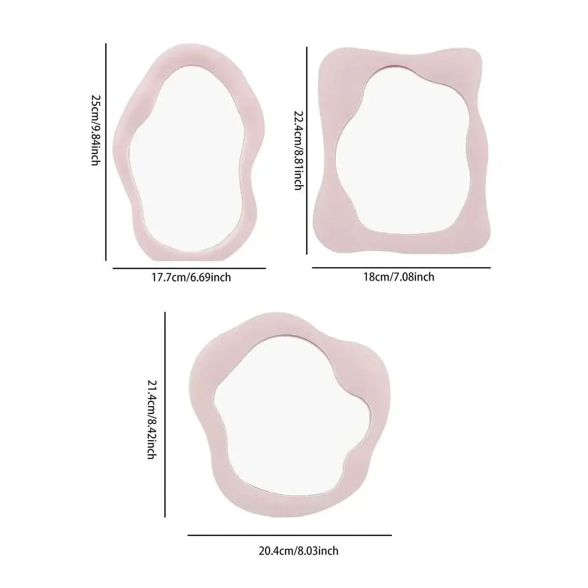 Wave Design Makeup Mirror - Decorative Tabletop Mirror for Bedroom & Desk