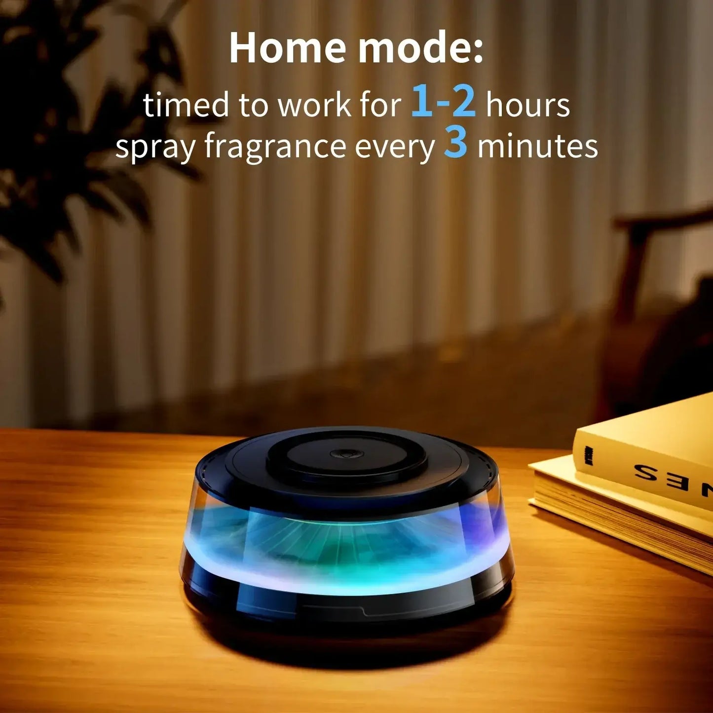 2025 Smart Aromatherapy Diffuser with Wireless Charging & Ambient Lighting