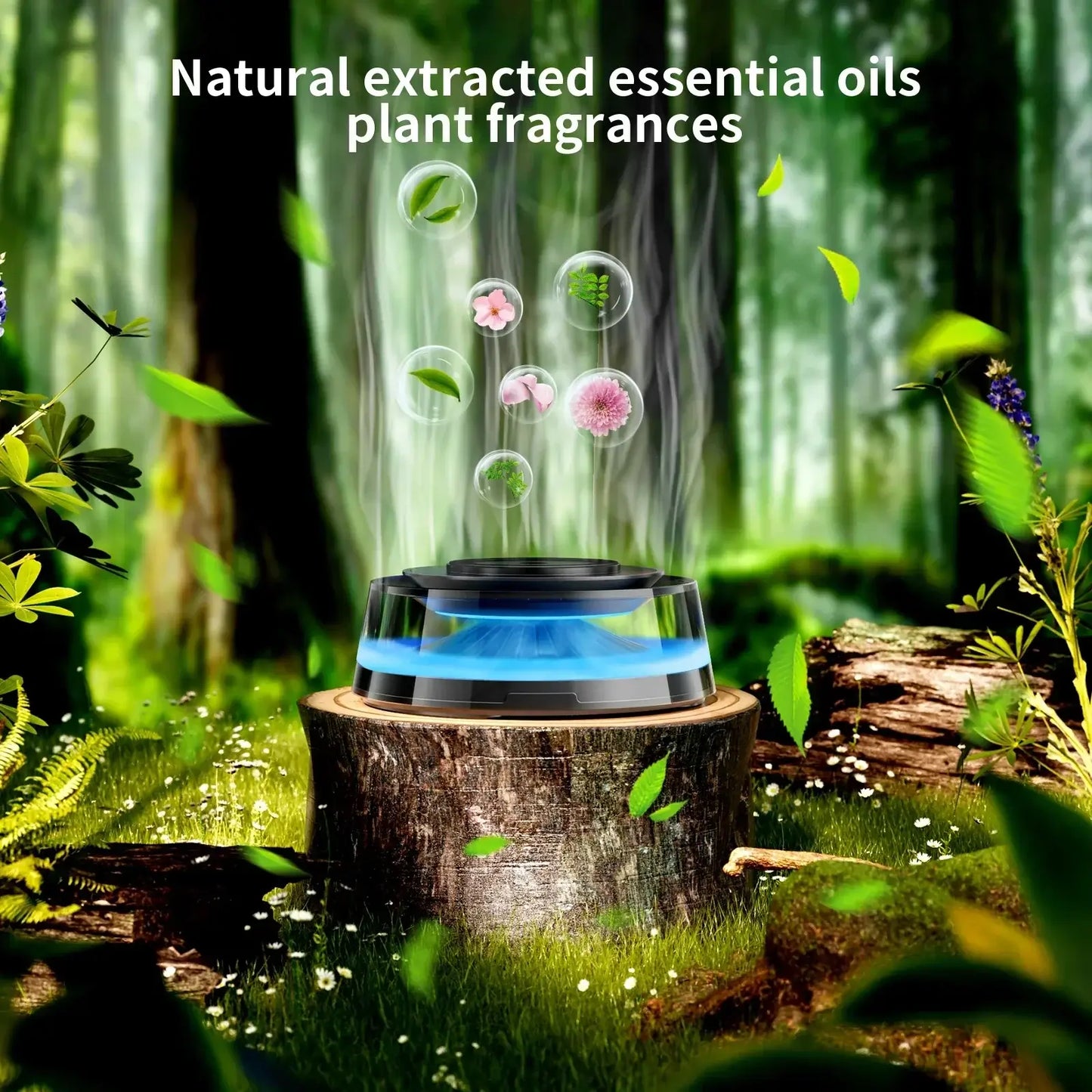 2025 Smart Aromatherapy Diffuser with Wireless Charging & Ambient Lighting