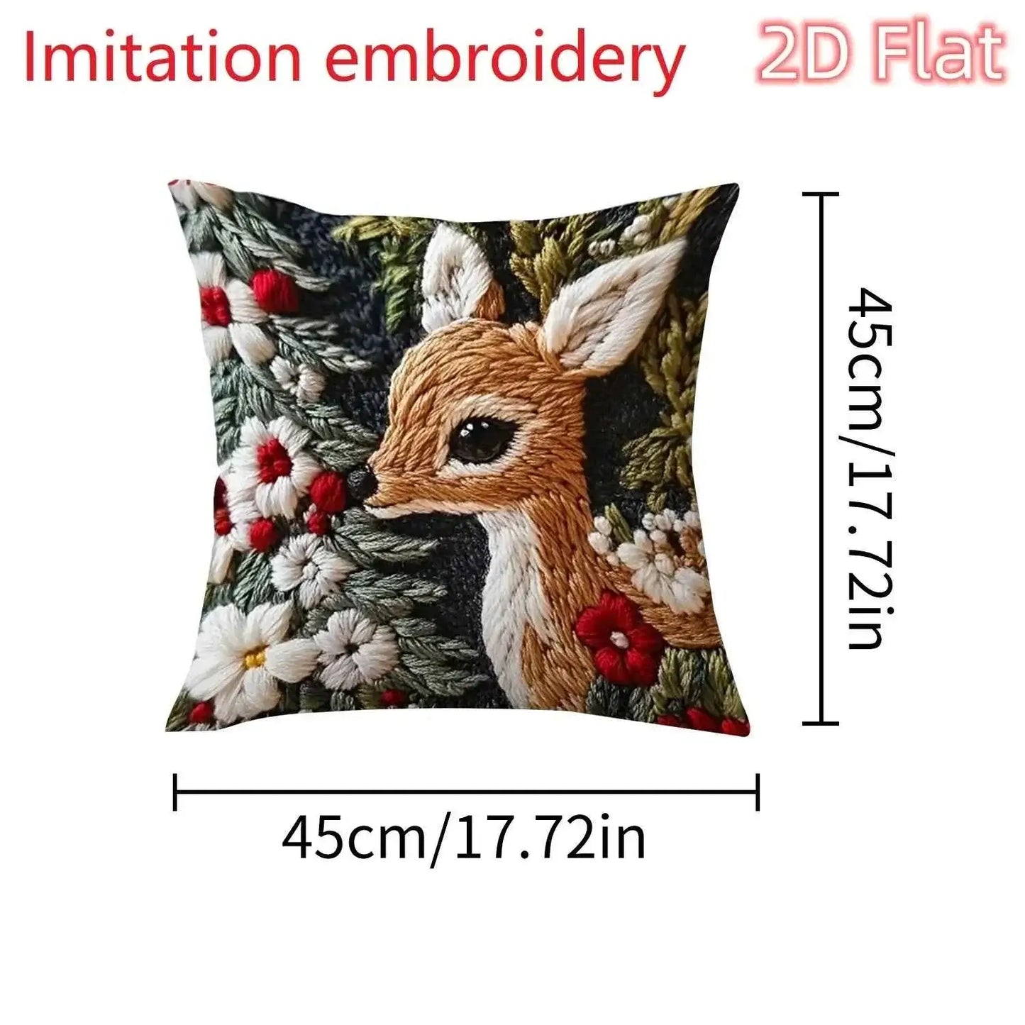 2D Christmas Pillow Cover - Santa Claus Xmas Party Decoration for Holiday Home Decor 2025-2026