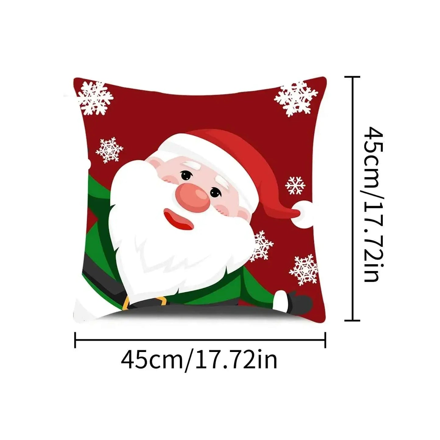 2D Christmas Pillow Cover - Santa Claus Xmas Party Decoration for Holiday Home Decor 2025-2026