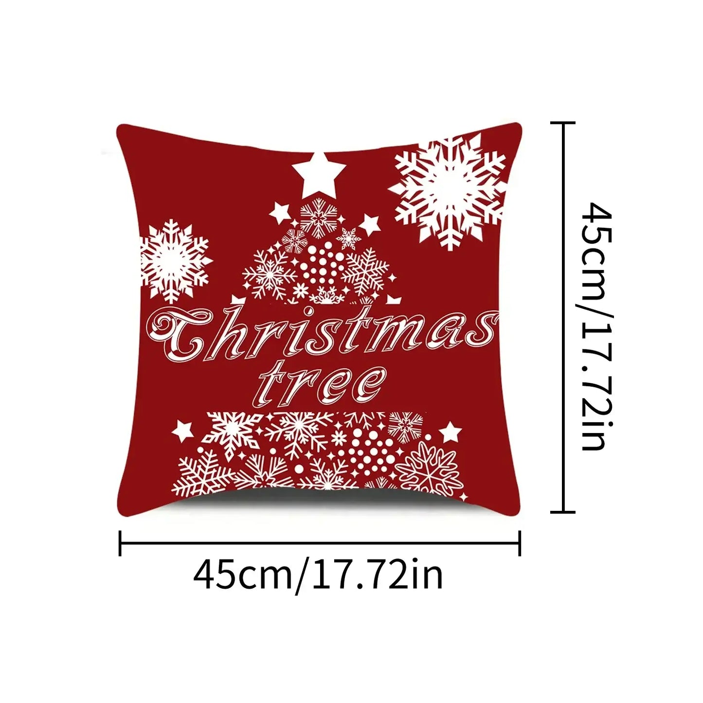 2D Christmas Pillow Cover - Santa Claus Xmas Party Decoration for Holiday Home Decor 2025-2026