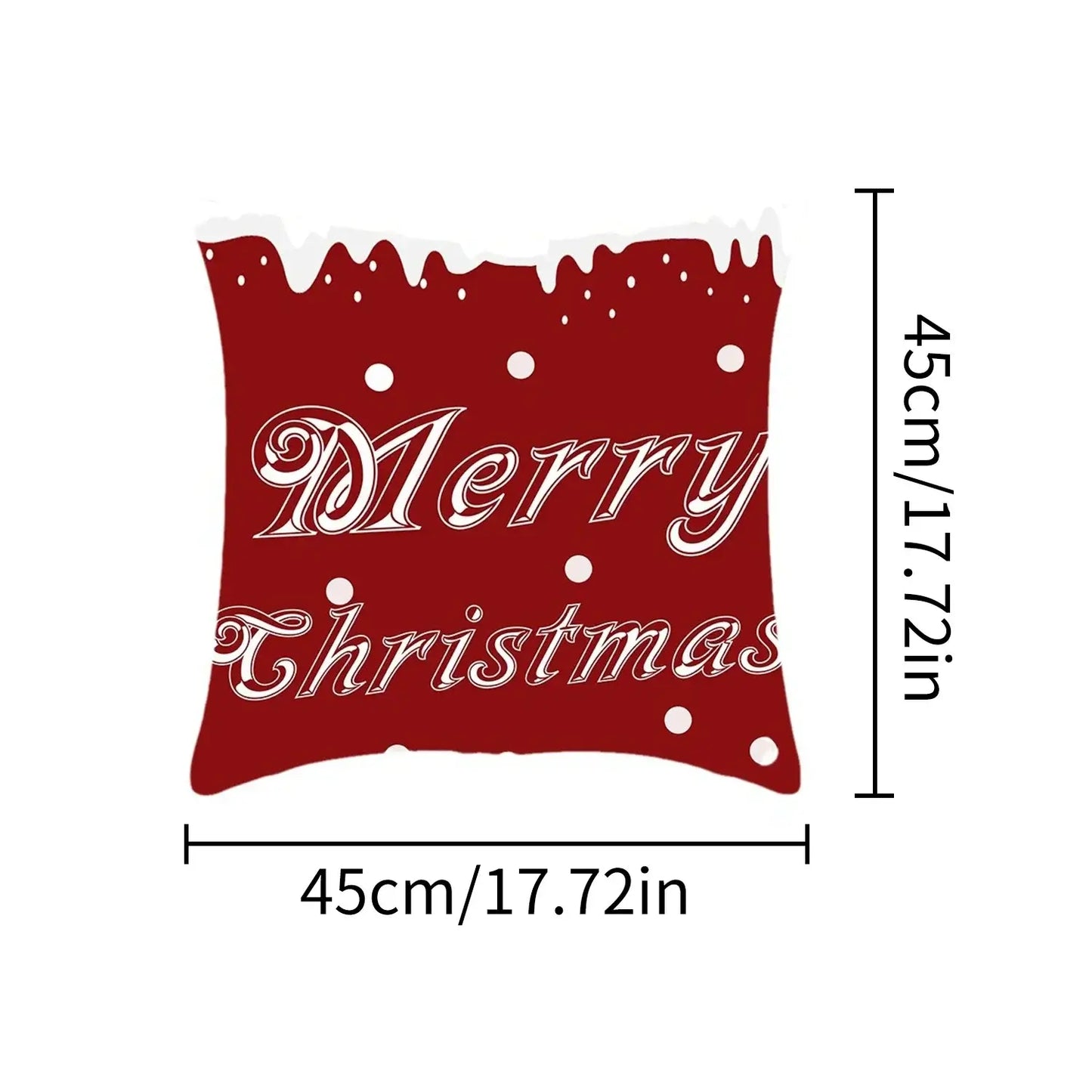 2D Christmas Pillow Cover - Santa Claus Xmas Party Decoration for Holiday Home Decor 2025-2026