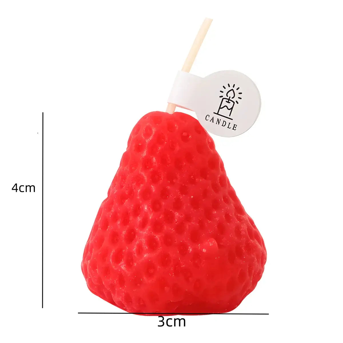 4pcs Strawberry-Shaped Scented Candles - Miniature Fruit Aromatherapy Candles