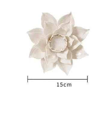 European Ceramic Flower Wall Hanging Ornaments Home Livingroom TV Background Wall Mural Crafts Hotel Lobby 3D Wall Sticker Decor