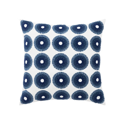 Blauwe Bloem Geometrische Kussenhoes
