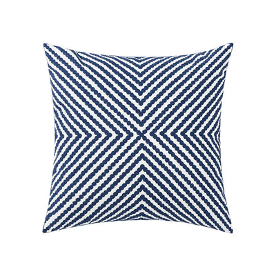 Blauwe Bloem Geometrische Kussenhoes