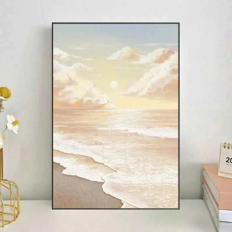 Spray Painting Living Room Wall Accents Frame Mural Nordic Simple Creative Bedroom Wall Art Beautiful Modern Home Decoration