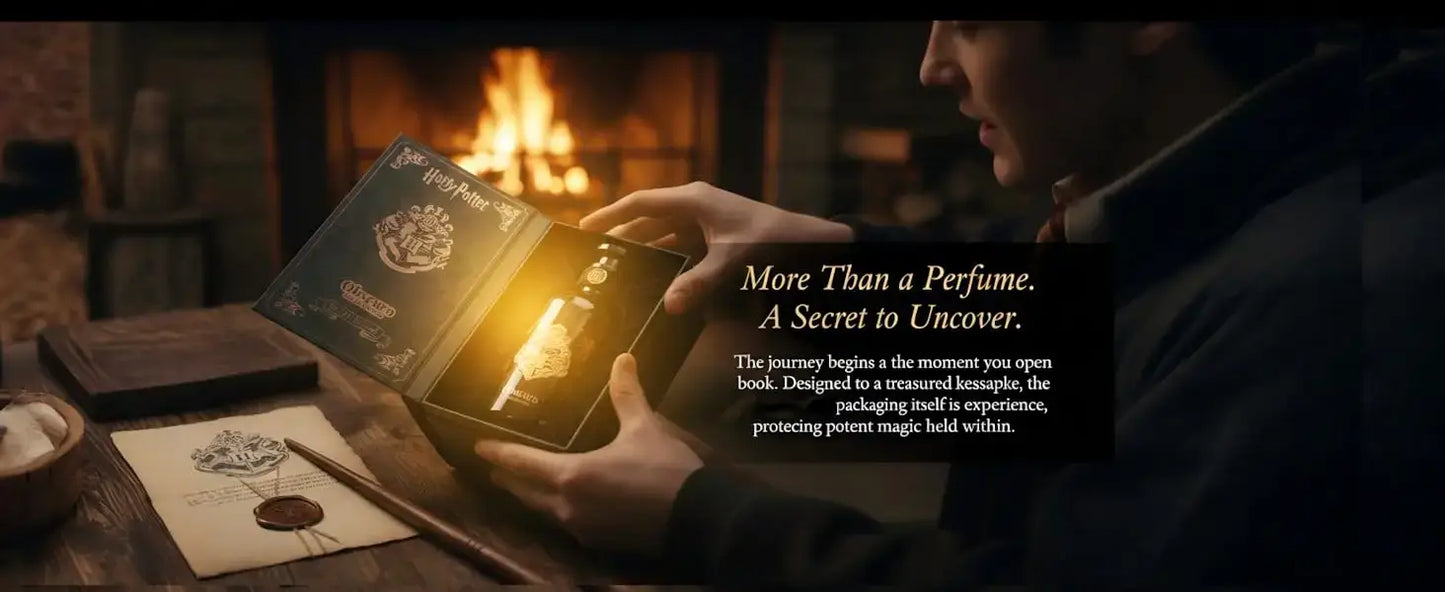 Unisex Woody Floral Perfume 50ml/100ml packaging experience revealed by a person in a cozy setting.