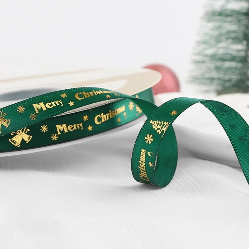 Christmas Ribbon Decoration - 5 Yards Premium Gift Wrapping & Tree Ornament Ribbon
