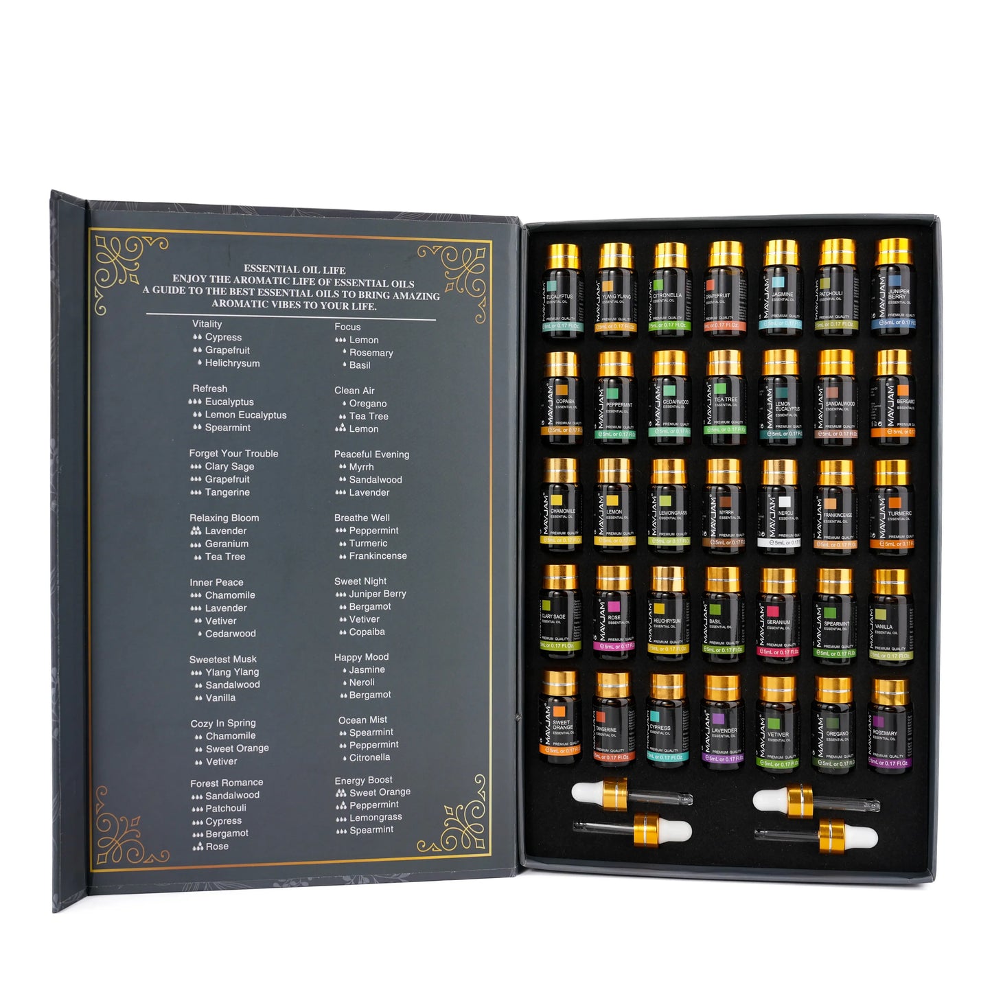 aromatherapy essential oils gift set - luxurious collection of premium natural oils in elegant packaging