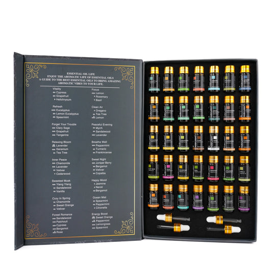 aromatherapy essential oils gift set - luxurious collection of premium natural oils in elegant packaging