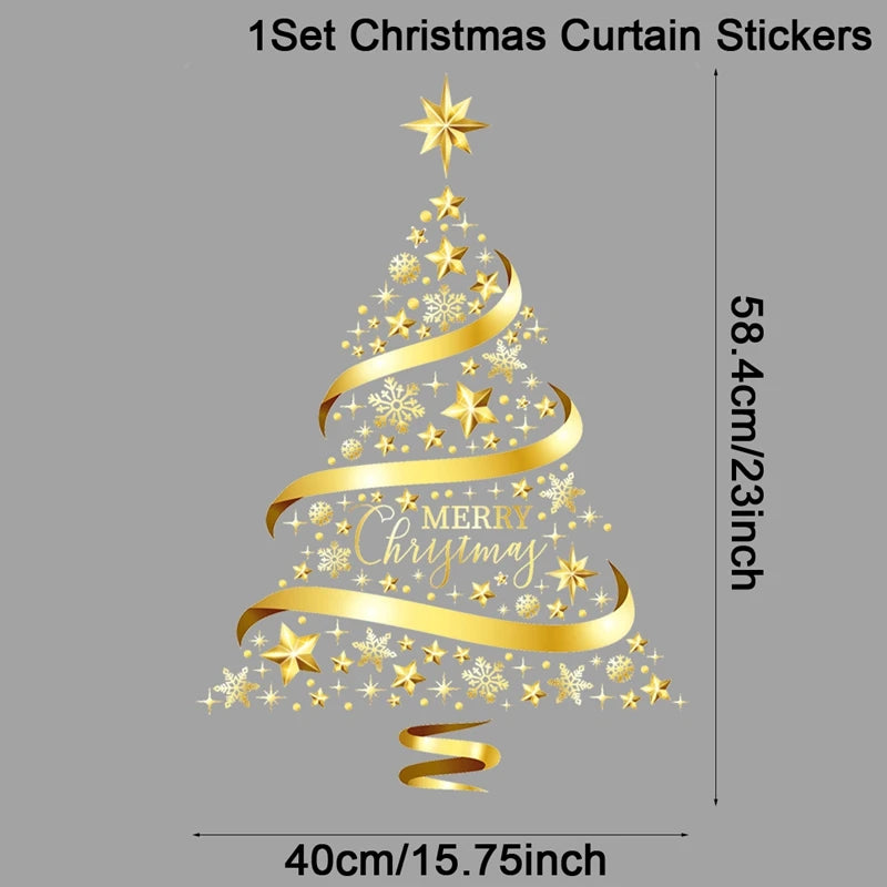 Christmas Window Stickers - Merry Christmas Wall Decals for Kids Room & Home Decoration 2025