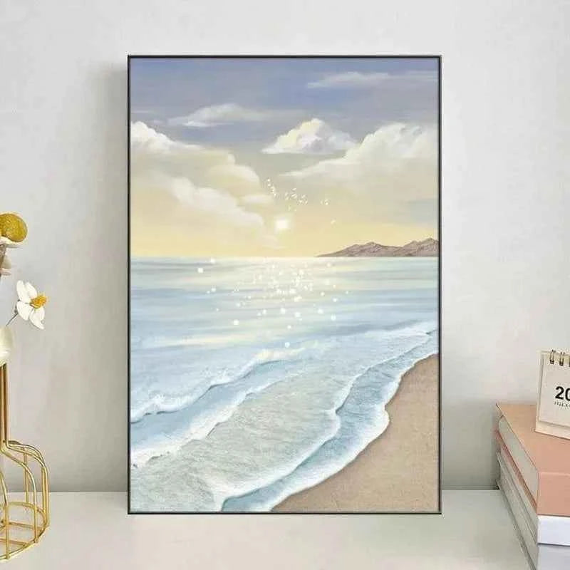 Spray Painting Living Room Wall Accents Frame Mural Nordic Simple Creative Bedroom Wall Art Beautiful Modern Home Decoration