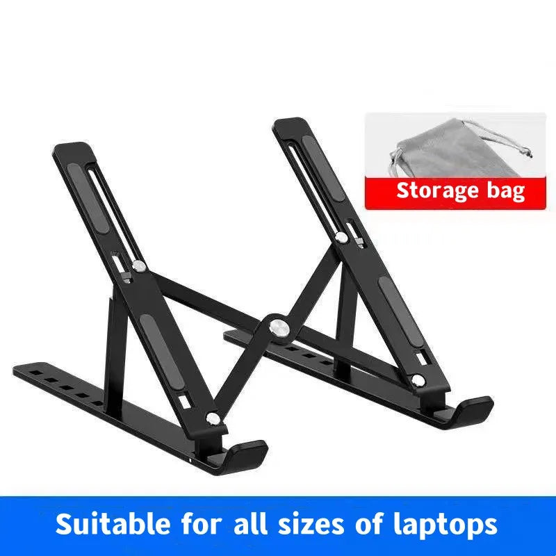 Foldable Aluminum Laptop Stand - Portable Ergonomic Holder for MacBook & PC