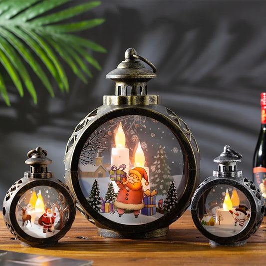 Christmas Retro Night Lights - Luminous Window Ornaments & Desktop Decoration Gifts