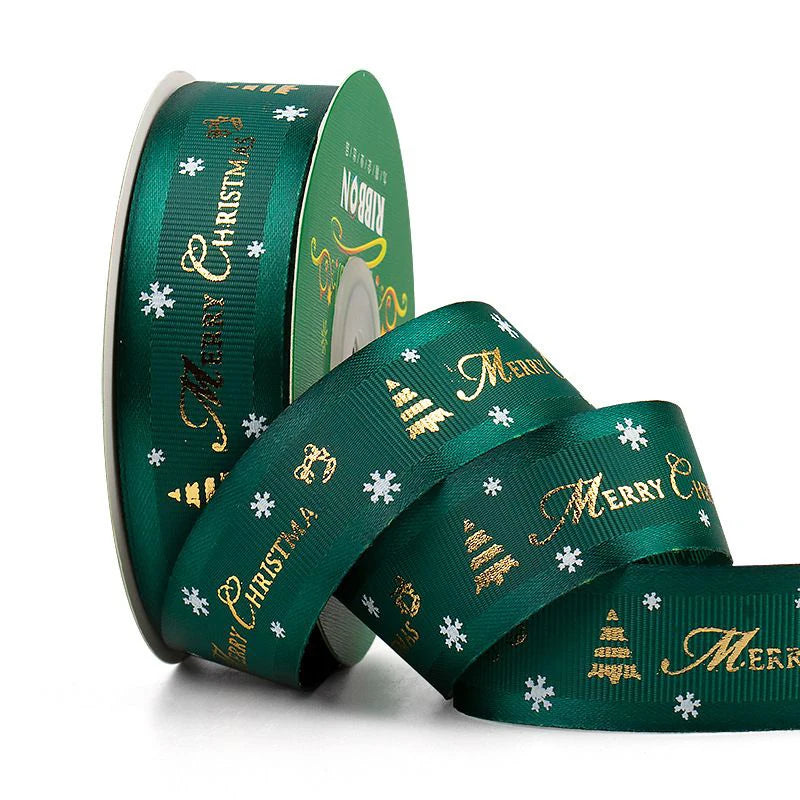 Christmas Ribbon Decoration - 5 Yards Premium Gift Wrapping & Tree Ornament Ribbon