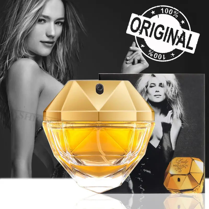 Women's Luxury Eau de Parfum 80ml - Golden Million Attraction Perfume with original packaging and design.