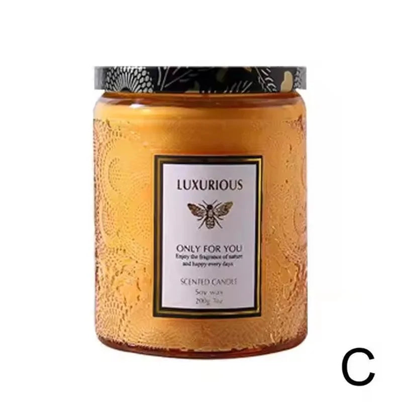 Soy Wax Scented Candle in Tin - Smokeless Aromatherapy for Room Decoration