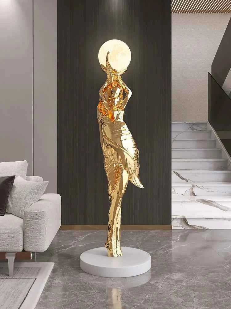 Home Decor Abstract Girl Statues Floor Decor Living Room Large Welcome Sculptures Artistic Ornaments Housewarming Gift Figurines