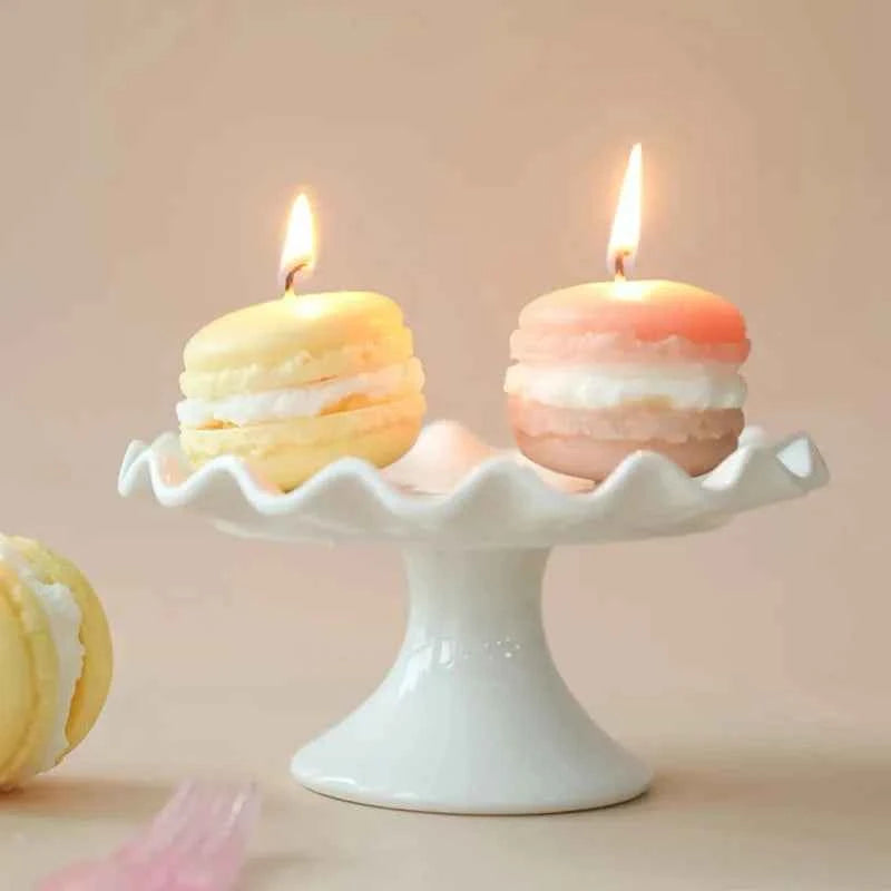 Decorative Scented Candle Nice-looking Bright Color Macaron Shape Aromatherapy Candles Shooting Props