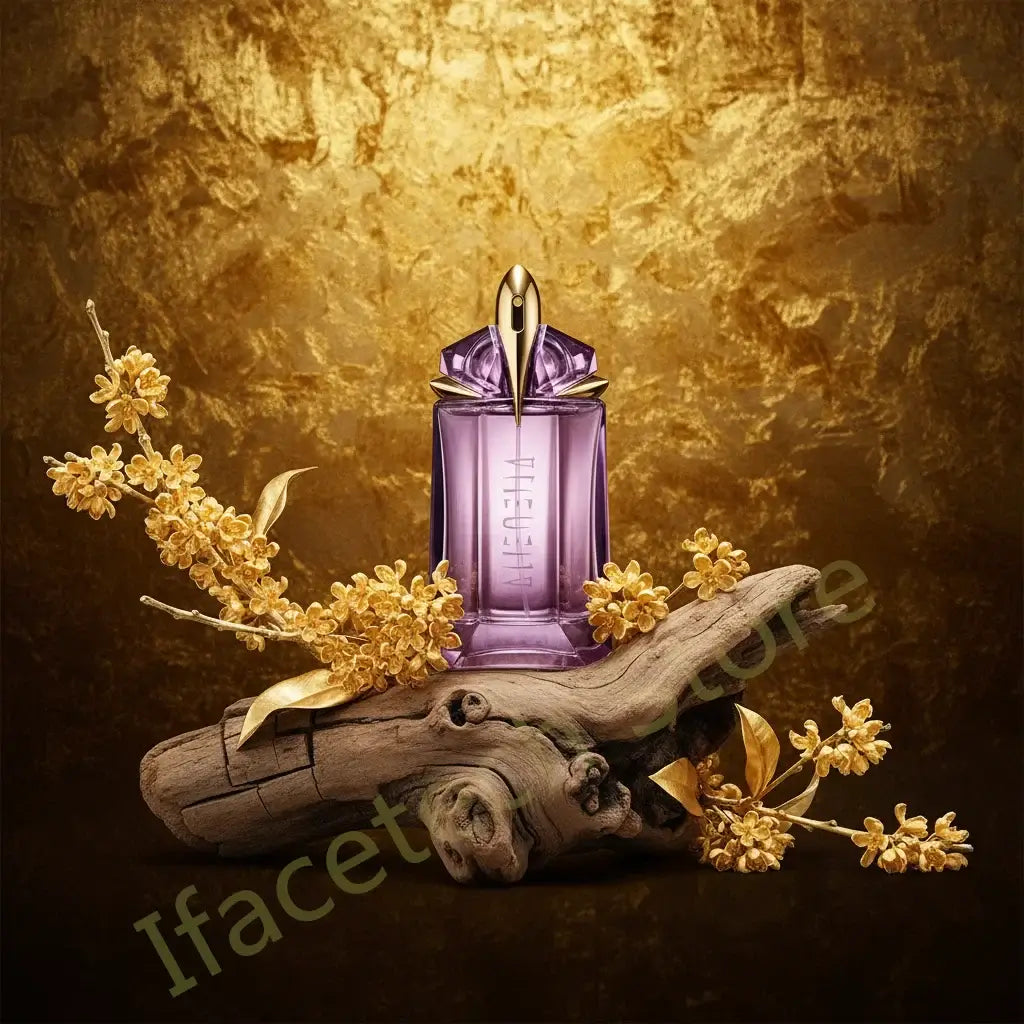 Women's Floral Eau de Parfum 90ml - Luxury Night Scent Perfume displayed on elegant wood with golden floral accents.