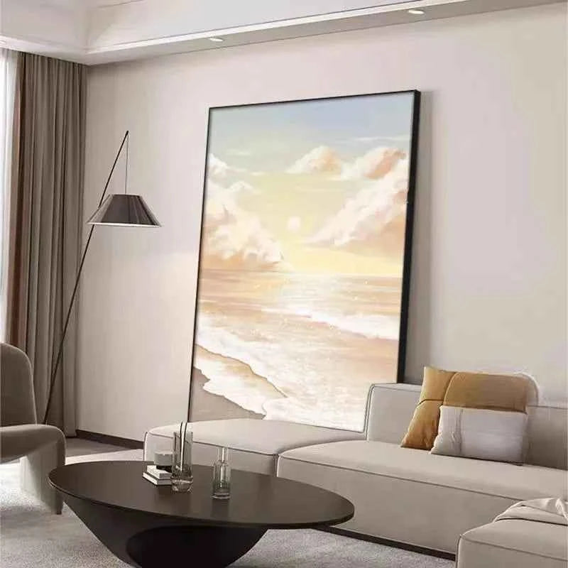 Spray Painting Living Room Wall Accents Frame Mural Nordic Simple Creative Bedroom Wall Art Beautiful Modern Home Decoration