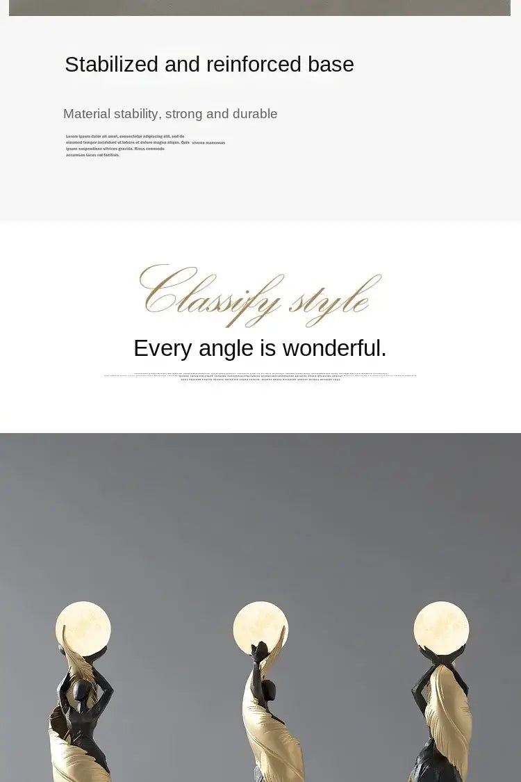 Home Decor Abstract Girl Statues Floor Decor Living Room Large Welcome Sculptures Artistic Ornaments Housewarming Gift