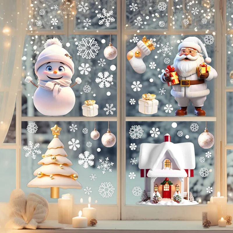 Christmas Window Stickers - Merry Christmas Wall Decals for Kids Room & Home Decoration 2025