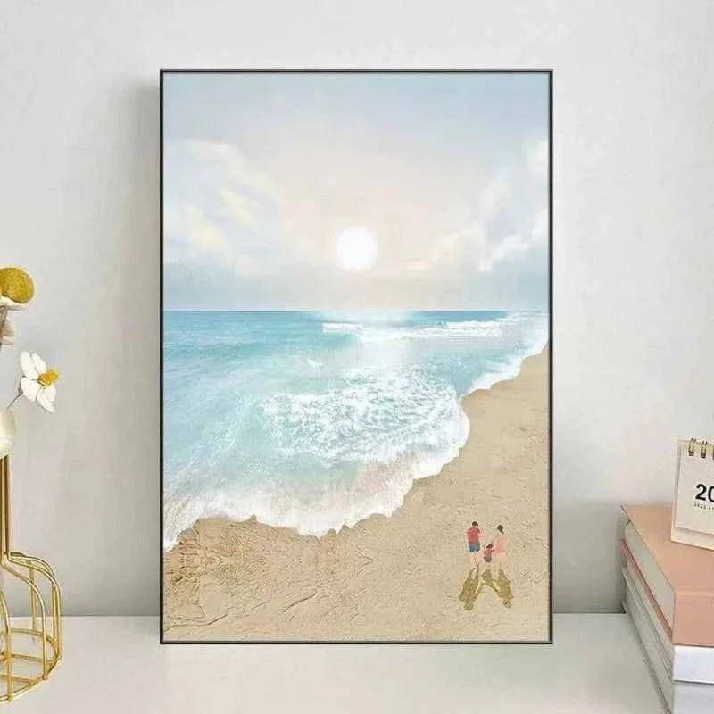 Spray Painting Living Room Wall Accents Frame Mural Nordic Simple Creative Bedroom Wall Art Beautiful Modern Home Decoration