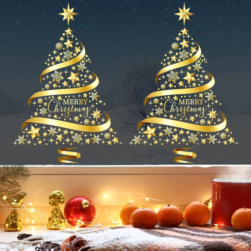 Christmas Window Stickers - Merry Christmas Wall Decals for Kids Room & Home Decoration 2025