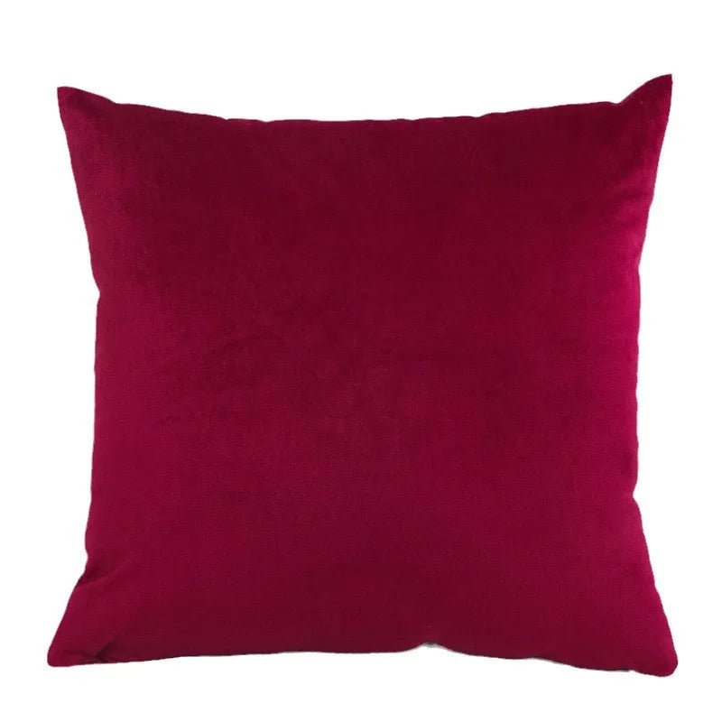 Velvet Throw Pillow Cover - Decorative Square Cushion Case for Sofa & Bedroom