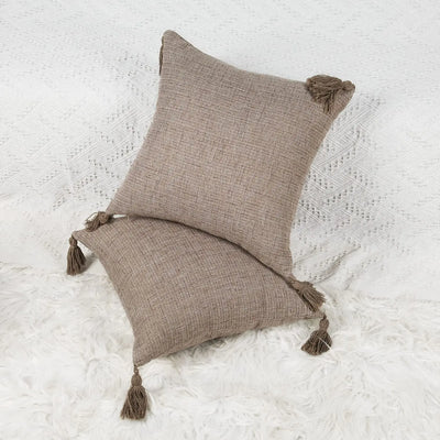 Pillowcase Cushion Cover For Living Room Sofa Office Car Decorative Pillowcase Linen Tassel Suitable For All Seasons Soft And Co