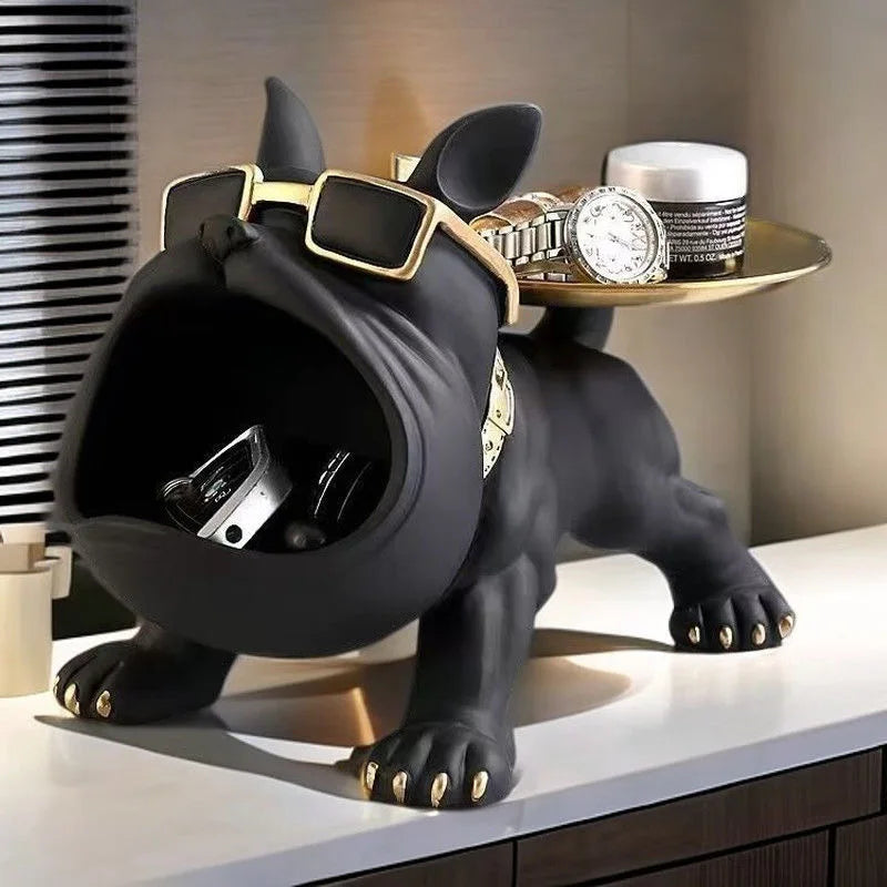 Bulldog Storage Box - Decorative Dog Figurine with Storage Space