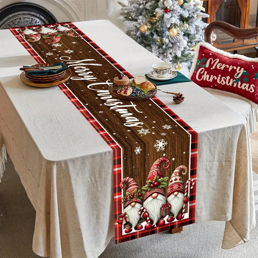 Christmas Table Runner - Merry Christmas Table Decor for Xmas Dining & Home 2025-2026
