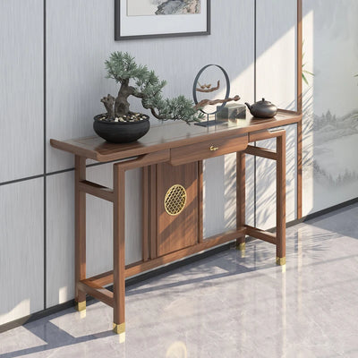 Minimalistische Houten Hoektafel Woondecoratie