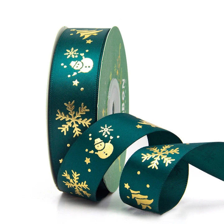 Christmas Ribbon Decoration - 5 Yards Premium Gift Wrapping & Tree Ornament Ribbon