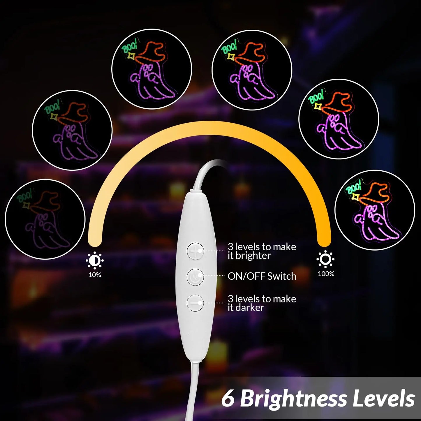 Halloween Ghost With Witch's Hat Fall Window Wall Decor for Halloween Party Home Table Room Man Cave Gifts for Kids